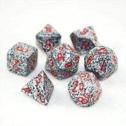 KOPLOW -  7 POLYHEDRAL DICE - SPECKLED & ELEMNTAL - GRANITE -  7 DICE RPG SET