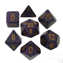 KOPLOW -  7 POLYHEDRAL DICE - SPECKLED & ELEMNTAL - HURRICAINE -  7 DICE RPG SET