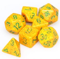 KOPLOW -  7 POLYHEDRAL DICE - SPECKLED & ELEMNTAL - LOTUS -  7 DICE RPG SET