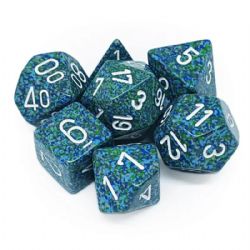 KOPLOW -  7 POLYHEDRAL DICE - SPECKLED & ELEMNTAL - SEA -  7 DICE RPG SET
