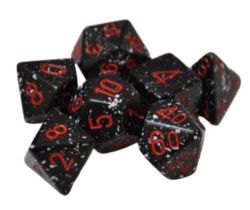 KOPLOW -  7 POLYHEDRAL DICE - SPECKLED & ELEMNTAL - SPACE -  7 DICE RPG SET