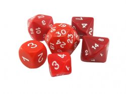 KOPLOW -  7 POLYHEDRAL SPECIAL DICE - WHO KNOW - RED -  7 DICE RPG SET