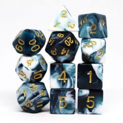 KOPLOW GAMES -  11 POLYHEDRAL DICE - BLUE INK