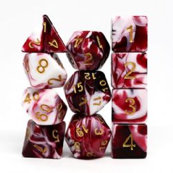 KOPLOW GAMES -  11 POLYHEDRAL DICE - CHERRY