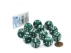 KOPLOW GAMES -  12D6 DELUXE STANDARD - MARBLEIZED DICE - GREEN