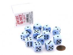 KOPLOW GAMES -  12D6 DELUXE STANDARD - SWIRL DICE - BLUE