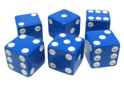 KOPLOW GAMES -  6D6 16 MM - BLUE/WHITE