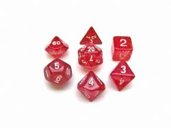 KOPLOW GAMES -  7 POLYHEDRAL DICE - GLITTER - PURPLE