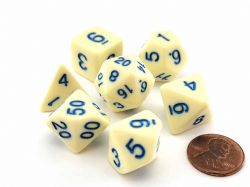 KOPLOW GAMES -  7 POLYHEDRAL DICE  - LEMON