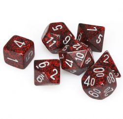 KOPLOW GAMES -  7 POLYHEDRAL DICE - SPECKLED & ELEMNTAL - SILVER VOLCANO