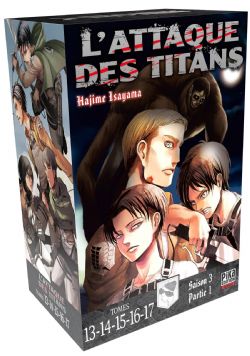 L'ATTAQUE DES TITANS -  COFFRET - SAISON 3 PARTIE 1 - TOME 13 À 17 (FRENCH V.)