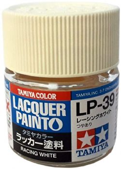 LACQUER PAINT -  RACING WHITE (1/3 OZ) LP-39