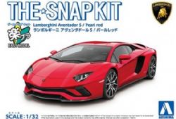 LAMBORGHINI -  SNAP KIT - AVENTADOR S (PEARL RED) - 1/32 12-C -  AOSHIMA