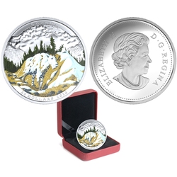 LANDSCAPE ILLUSION -  MOUNTAIN GOAT -  2016 CANADIAN COINS 01
