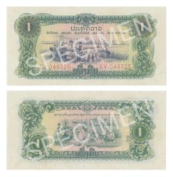 LAOS -  1 KIP 1977 (UNC)