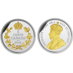 LEGACY OF THE CANADIAN NICKEL -  THE CROSSED MAPLE BOUGHS -  2015 CANADIAN COINS 01
