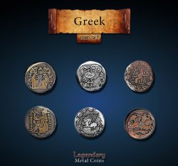 LEGENDARY METAL COINS -  GREEK