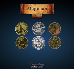 LEGENDARY METAL COINS -  MAGICIAN