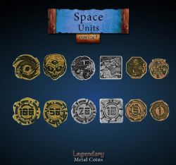 LEGENDARY METAL COINS -  SPACE