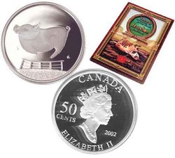 LEGENDS AND FOLKLORE -  THE PIG THAT WOULDN'T GET OVER THE STILE -  2002 CANADIAN COINS 04
