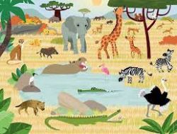 LES ANIMAUX DE LA SAVANE (30 PIECES) - 4+
