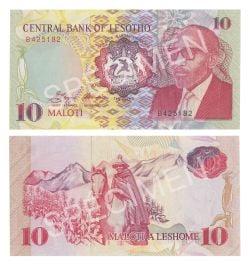 LESOTHO -  10 MALOTI 1990 (UNC)