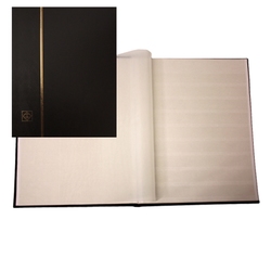 LIGHTHOUSE -  BLACK 8-SHEET STOCKBOOK (16 WHITE PAGES)