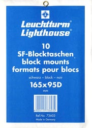 LIGHTHOUSE -  BLACK LIGHTHOUSE BLOCK MOUNTS 165X95D (PACK OF 10)