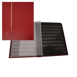 LIGHTHOUSE -  RED 32-SHEET STOCKBOOK (64 BLACK PAGES)