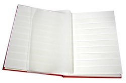 LIGHTHOUSE -  RED 8-SHEET STOCKBOOK (16 WHITE PAGES)