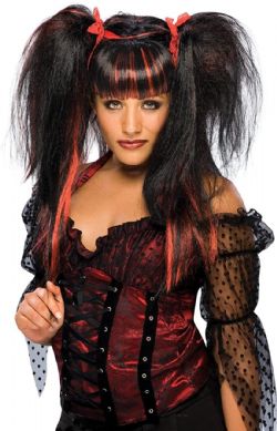 LILITH FAIRY WIG - BLACK/RED (ADULT)