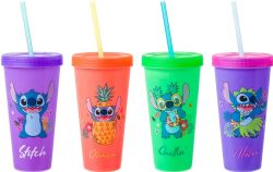 LILO AND STITCH -  COLOUR CHANGING CUPS - SET OF 4 (24 OZ) -  DISNEY