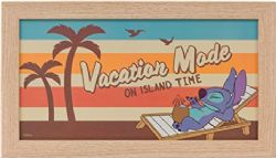 LILO AND STITCH -  FRAMED WALL ART - VACTION MODE ON ISLAND TIME (10