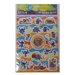 LILO AND STITCH -  STICKER SHEET WITH PUFFY STICKERS - GOOD TIMES -  DISNEY