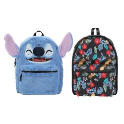 LILO & STITCH -  FUZZY STITCH FACE BACKPACK