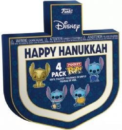 LILO & STITCH -  STITCH VINYL FIGURES HAPPY HANUKAH 4-PACK BOX -  POCKET POP!