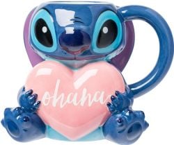 LILO & STITCH -  STITCH WITH HEART (20 OZ) -  3D SCULPTED CERAMIC MUG