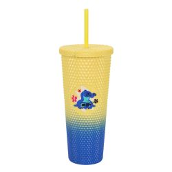 LILO & STITCH -  STUDDED PLASTIC CUP WITH STRAW (24 OZ)