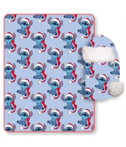 LILO & STITCH -  THROW BLANKET OF STITCH WITH A SANTA HAT