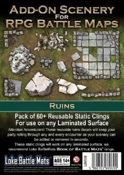 LOKE BATTLE MATS -  ADD-ON SCENERY FOR BATTLE MAPS - RUINS -  BATTLE MAPS