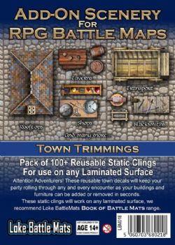 LOKE BATTLE MATS -  ADD-ON SCENERY FOR BATTLE MAPS - TOWN TRIMMINGS -  BATTLE MAPS