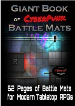 LOKE BATTLE MATS -  GIANT BOOK OF BATTLE MATS - CYBERPUNK -  BATTLE MAPS