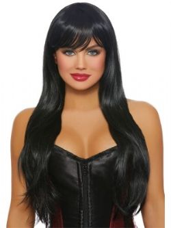 LONG STRAIGHT LAYERED WIG - BLACK (ADULT)