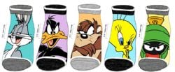 LOONEY TUNES -  5 PAIR OF ANKLE SOCKS -  WARNER BROS.