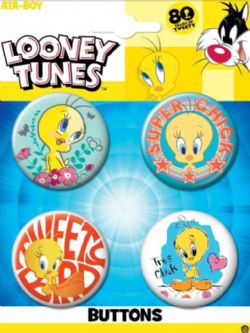 LOONEY TUNES -  TWEETY - 4 BUTTON SET