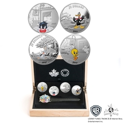 LOONEY TUNES(TM) -  4-COIN SET WITH WATCH -  2015 CANADIAN COINS