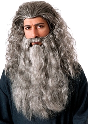 LORD OF THE RINGS, THE -  GANDALF WIG AND BEARD - GREY (ADULT) -  THE HOBBIT - AN UNEXPECTED JOURNEY