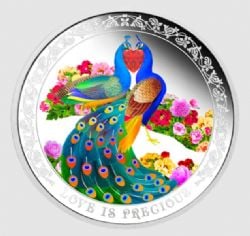 LOVE IS PRECIOUS -  PEAFOWLS -  2015 NEW ZEALAND COINS 02