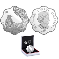 LUNAR LOTUS -  YEAR OF THE ROOSTER -  2017 CANADIAN COINS 08