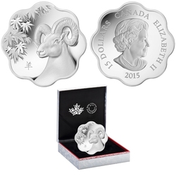 LUNAR LOTUS -  YEAR OF THE SHEEP -  2015 CANADIAN COINS 06